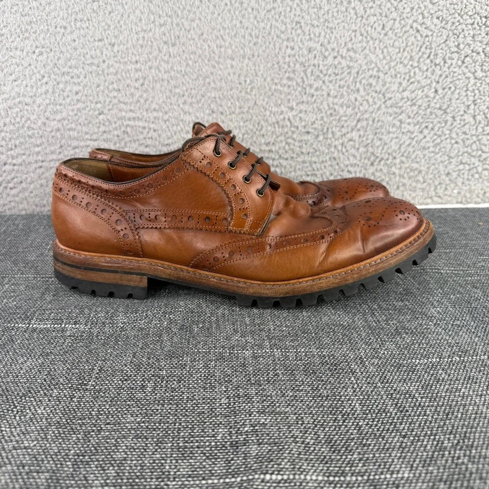 Antonio Maurizi Wingtip Brogue Mens 12 Brown Leather Lug Sole Derby 46 Italy